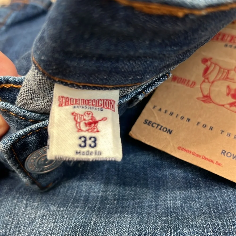True Religion Straight Fit Jeans 101250 Ultra Indigo Men’s Size 33 x 34 NWT